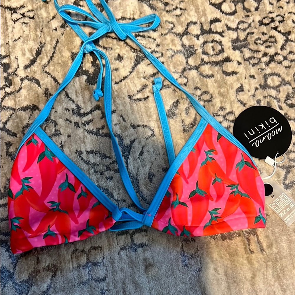 Moana Bikini - Red and Blue Bikini Top